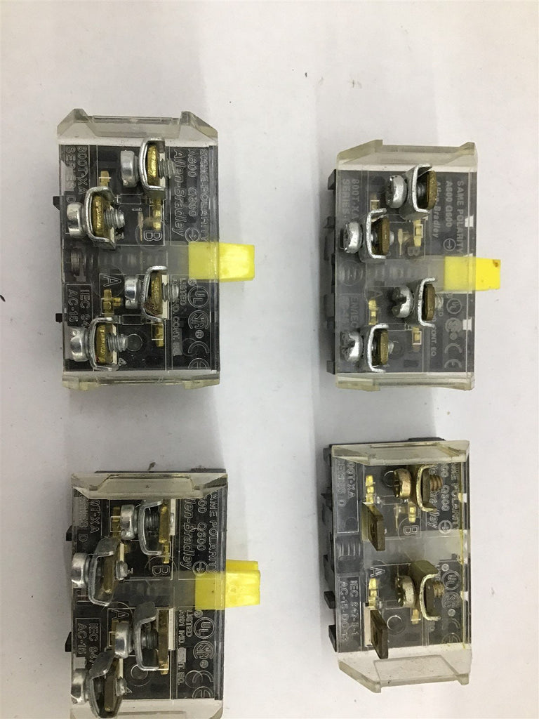 Allen-Bradley 800T-XA Contact Block Lot Of 4