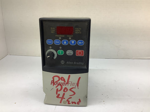 Allen-Bradley 22A-D4P0N104 Ser. A AC Drive 1.5 kW 2 HP 3 PH 4 Amp 0-460 VAC