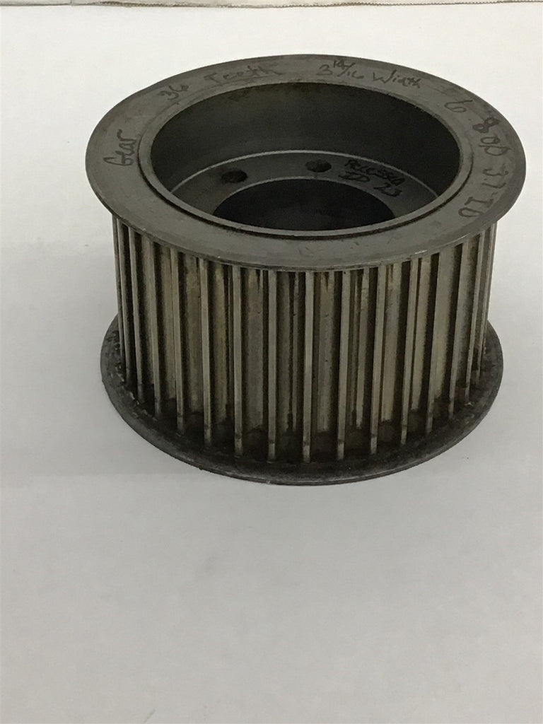P36 14M 3 14/16 Width 36 Teeth 6.8 OD 3.7 ID 2.3 Recessed ID Pulley