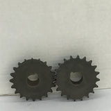 Martin 40B20 Sprocket 5/8" Bore 20 Teeth Lot Of 2