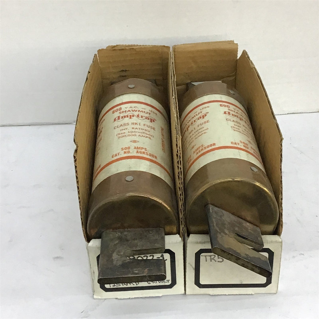 Shawmut AGK500R Amp-Trap Fuse Lot Of 2