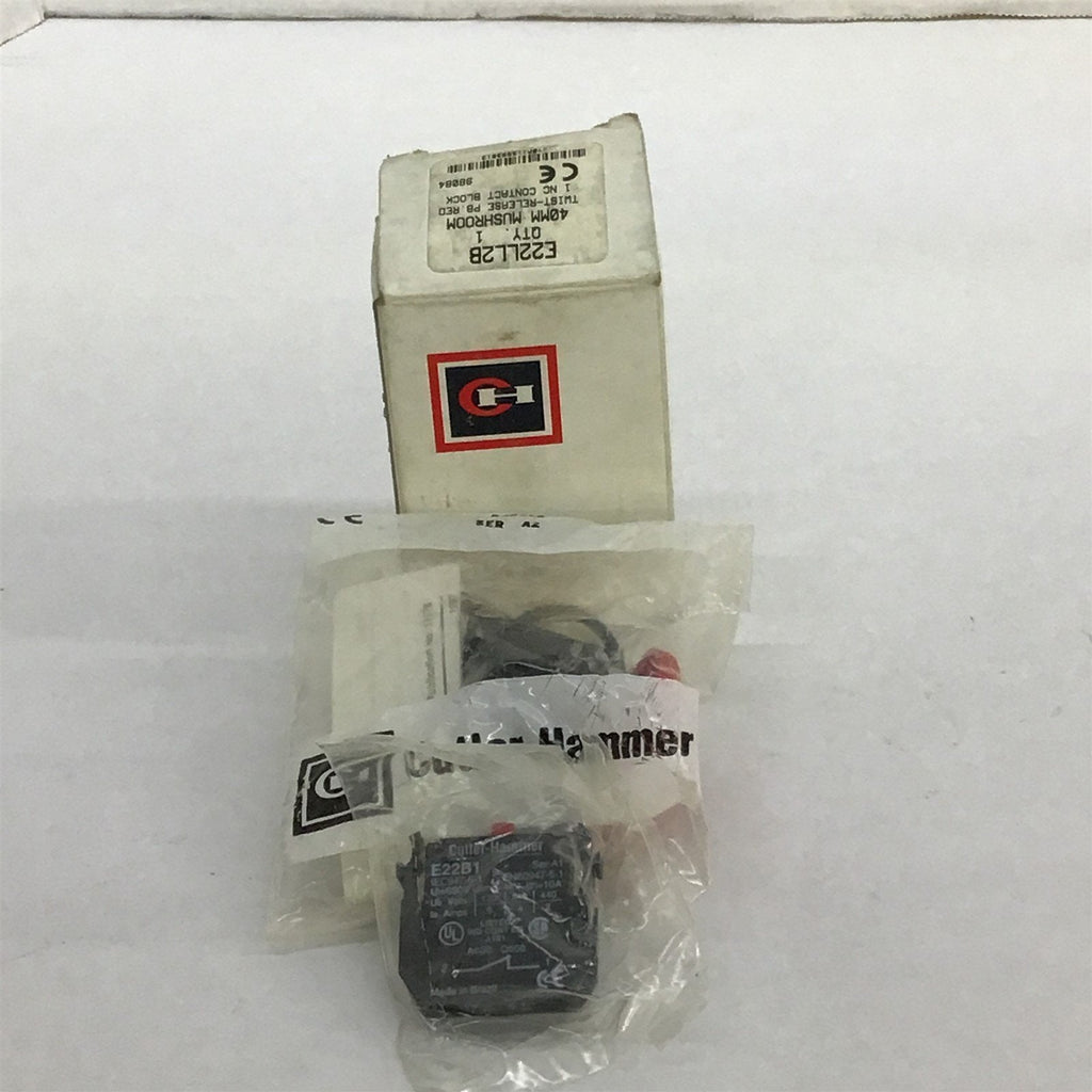 Cutler-Hammer E22LL2B Push-Button Switch W/ Contact Block