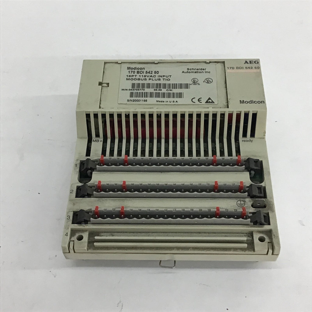 AEG Modicon 170 BDI 542 50 Input Module 16 PT 115 VAC