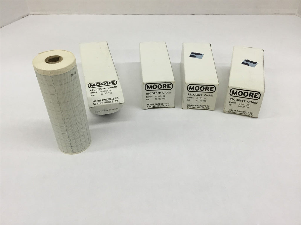 MOORE Recorder Chart 107250-115 Lot Of 4