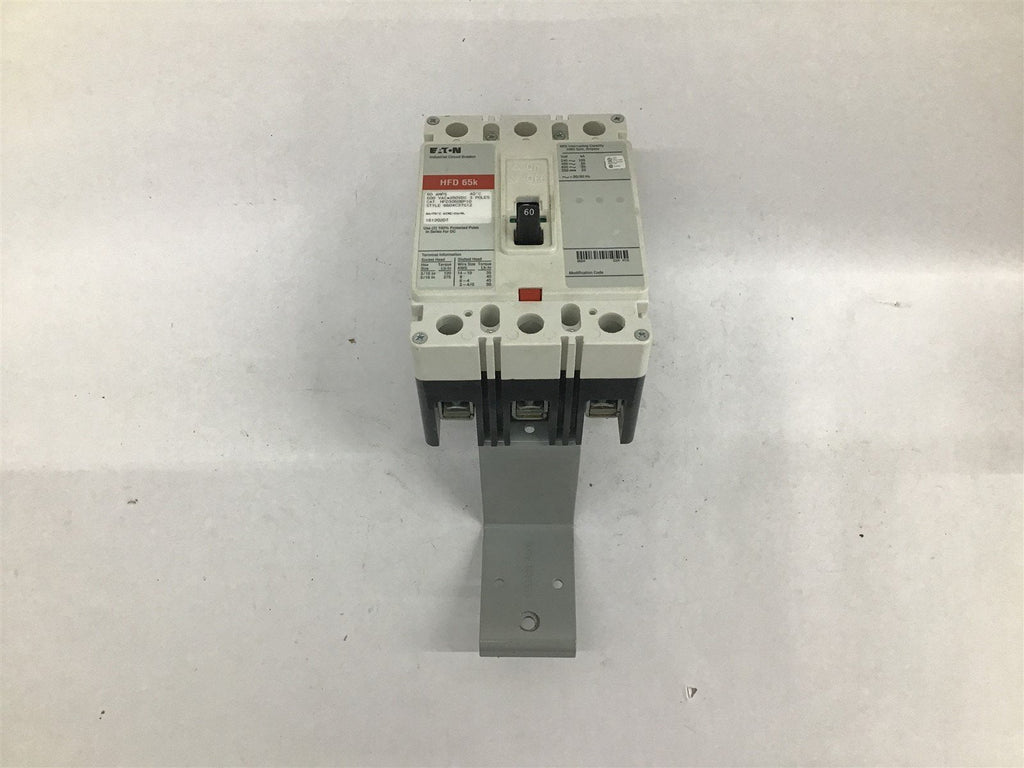Eaton Industrial Circuit Breaker HFD65k Style 6604C37G12