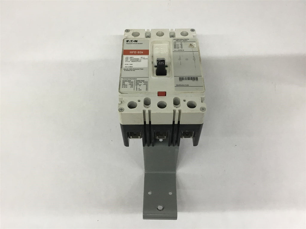 Eaton Industrial Circuit Breaker HFD65k Style 6604C37G31