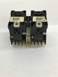 Allen-Bradley 100-A09ND3 Ser. B Contactor Lot of 2 W/ 199-MCA1 Ser. A Interlock