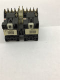 Allen-Bradley 100-A09ND3 Ser. B Contactor Lot of 2 W/ 199-MCA1 Ser. A Interlock