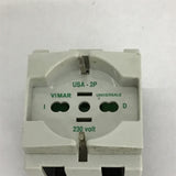 VIMAR USA-2P Universale 230 Volt Receptacle Din Rail Mount