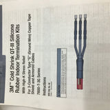 3M 7600-T-3G Cold Shrink QT-III Silicone Rubber Indoor Termination Kit