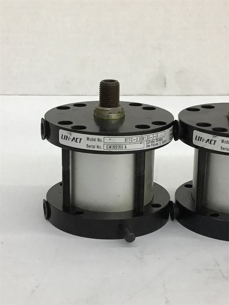 LIN-ACT STTC-2.00X1.50-2-B Pneumatic Cylinder Lot Of 4