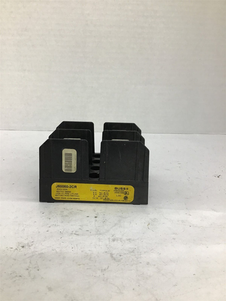 Buss J60060-2CR 600V Fuse Block 60 Amp