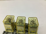 IDEC RY4S-UL Relay 110-120 VAC W/ SY4S-05C Socket Lot Of 3