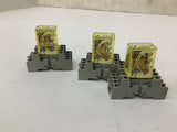 IDEC RY4S-UL Relay 110-120 VAC W/ SY4S-05C Socket Lot Of 3