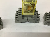IDEC RY4S-UL Relay 110-120 VAC W/ SY4S-05C Socket Lot Of 3