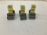 IDEC RY4S-UL Relay 110-120 VAC W/ SY4S-05C Socket Lot Of 3