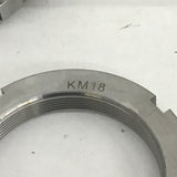 Lock Nut KM18 ID 8.8 MM 6 Threads Lot Of 2