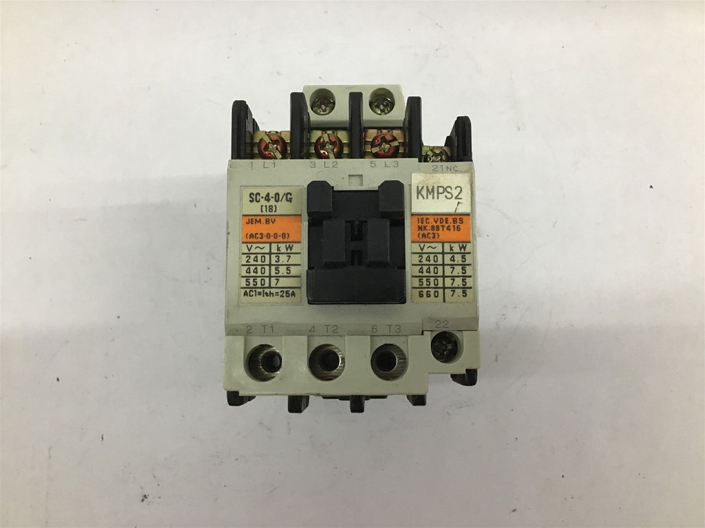 Fuji SC-4 O/G Contactor 480 V 7.5 hp 24 VDC Coil