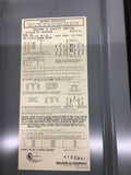 Square D HU363AWK 100 Amp Safety Switch 10-1/4" W x 20-1/2" T x 5-1/2" L