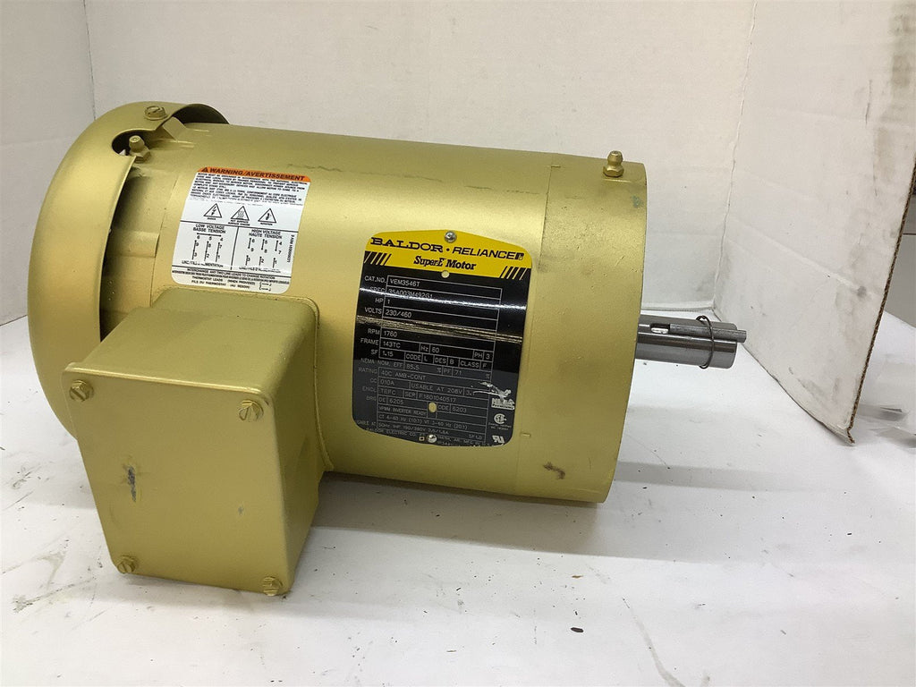 Baldor Reliance VEM3546T AC Motor 1HP 230/460V 1760 RPM 4P 143TC 3PH 60Hz TEFC
