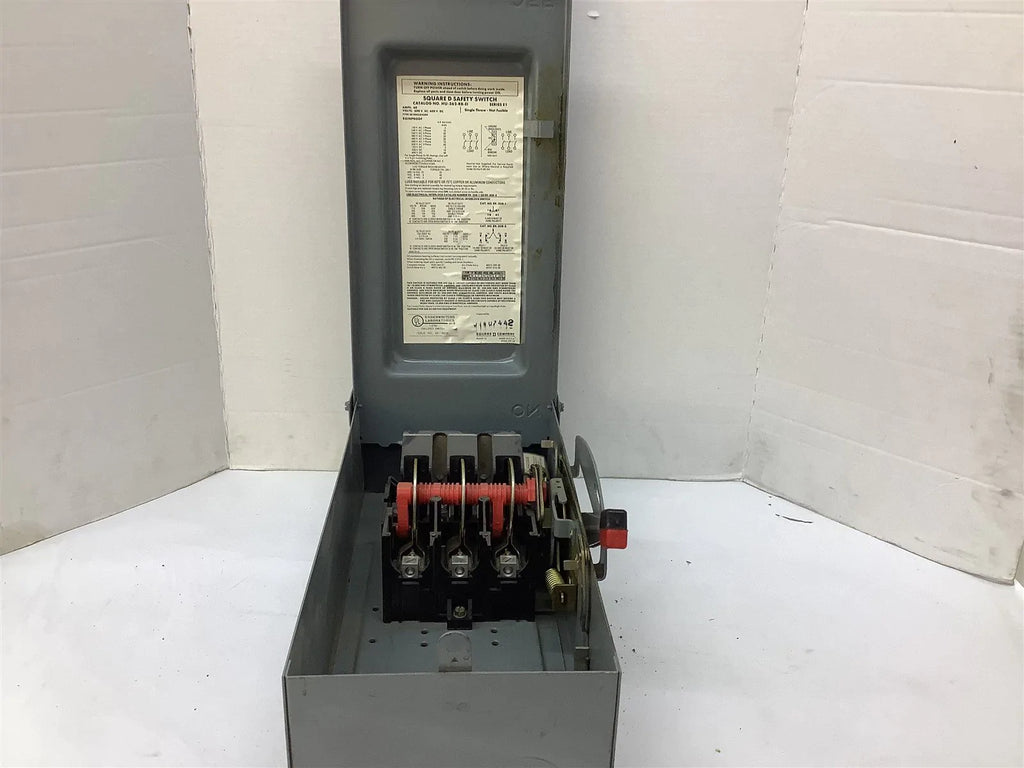 Square D HU-362-RB-EI Safety Switch 17-1/2" T X 7-3/8"W X 5"L