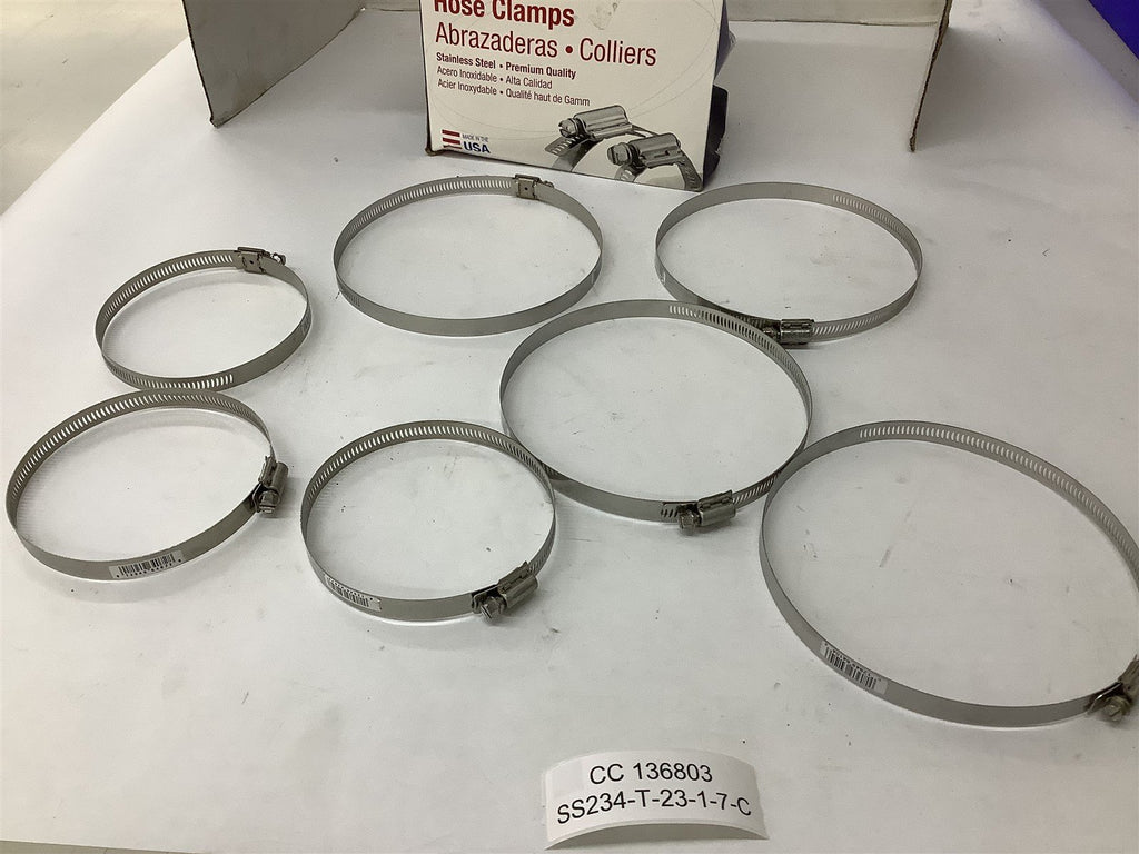 Breeze Hose Clamps 4 7" 3 5" Lot Of 7