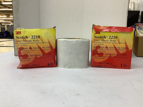 3M Scotch 2210 Vinyl Mastic Roll Tape Lot Of 2