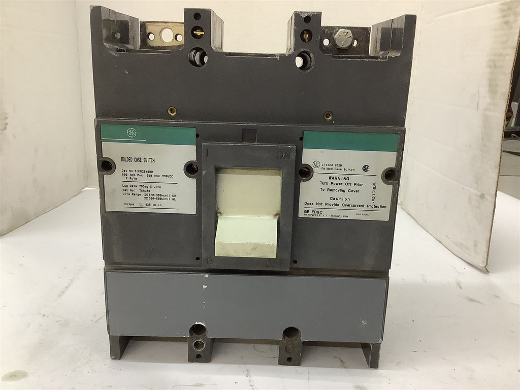 GE TJK626Y600 Circuit Breaker 600V 600A MAX 2Pole