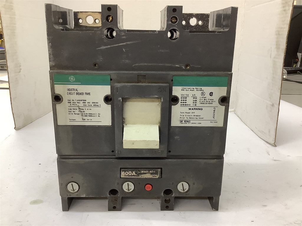 GE TJK626F000 Circuit Breaker 600V 600A Max 2Pole
