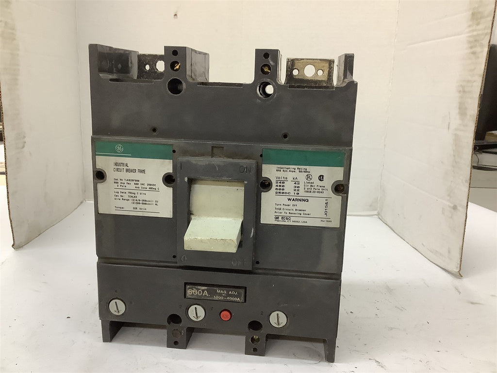 GE TJK626F000 600A Circuit Breaker 600V 2Pole