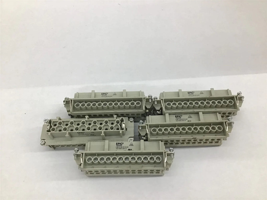 Epic H-BE 24 BS DR 25-48016A Connector Lot Of 5