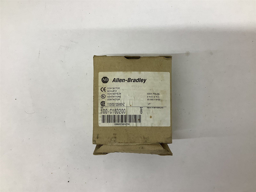 Allen Bradley 100-C16D200 Contactor 600VAC Max