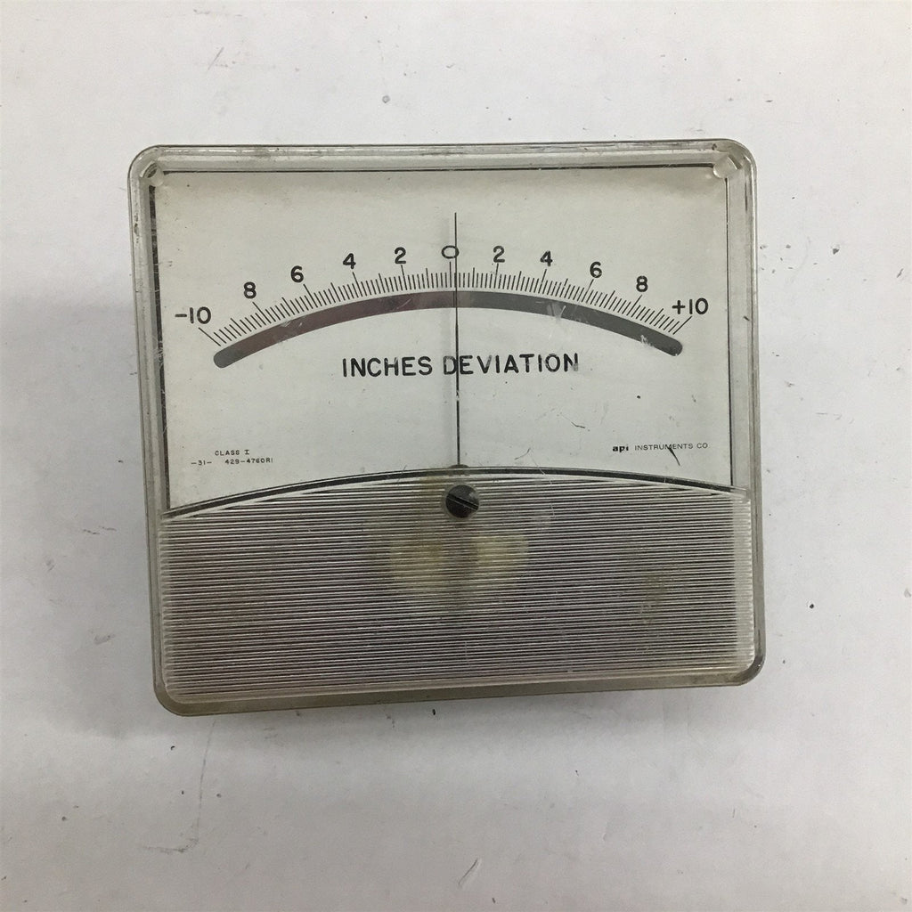 API Instruments Inches Deviation -10-10
