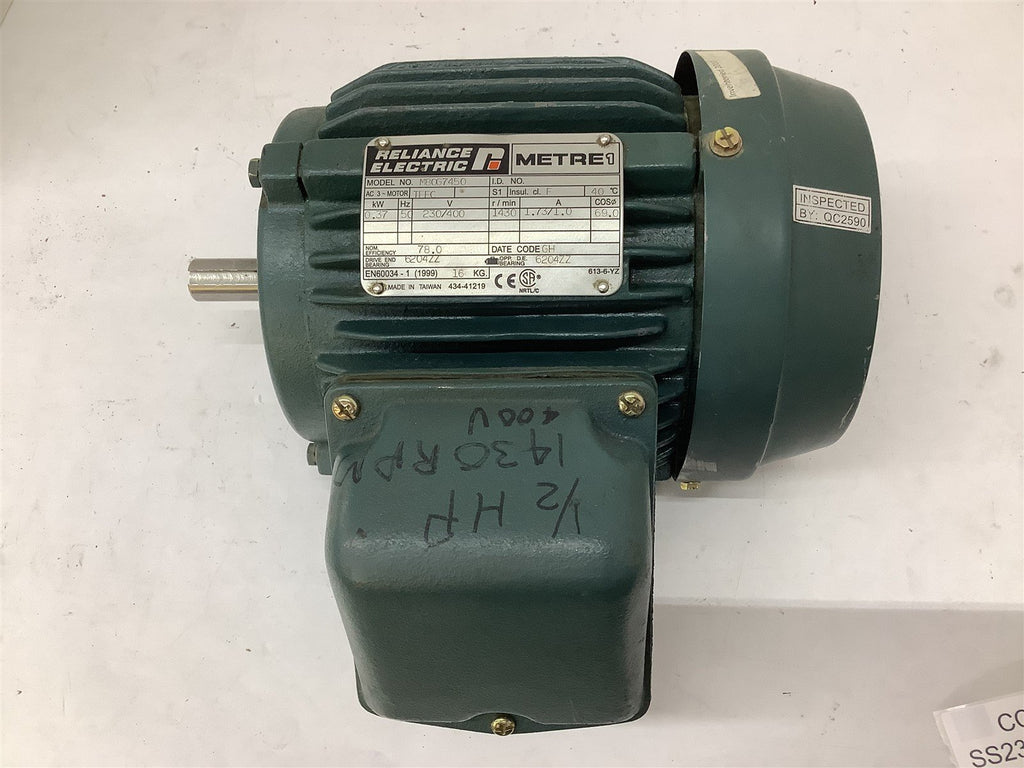 Reliance M80G7450 AC 3~Motor 0.37KW 50HZ 230/400V 1430R/MIN TEFC