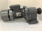 MGM 80B4 Motor 0.90 kW 277/480V 1680 RPM W/ Rossi Motoriduttori Gear Reducer
