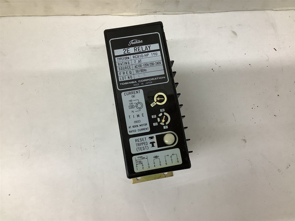 Toshiba RC810-HP1YU 2 E Relay Rating 7AT AC100-120V/200-240V 50/60HZ