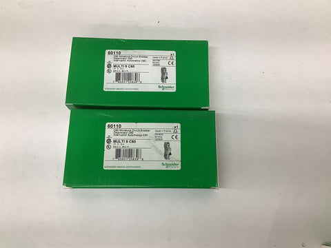 Schneider Electric Multi 9 60110 C60 Circuit Breaker Lot Of 2