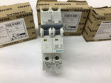Siemens 5SJ4211-7HG41 Miniature Circuit Breaker 240V 5A 2Pole Lot Of 3