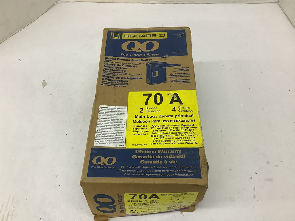 Square D QO24L70RB Circuit Breaker Load Center 70 A 120/240 V Single Phase
