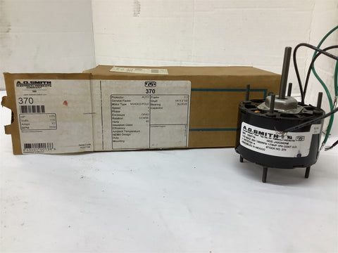 AO Smith JA2C340N Motor #370 115V 60HZ .62AMP 1550RPM 1/7HP