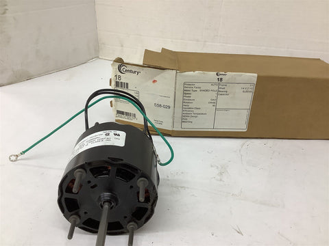 Century JA2M609N Motor Stock # 18 115V 60HZ .75AMP 1550RPM 1/50HP 1PH Class B