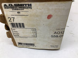 AO Smith JA2M331N Stock No 27 115V 60HZ 1.0AMP 1550RPM 1/40HP 1PH Class B