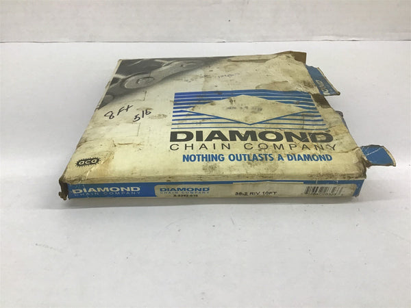 Diamond 35-2 Riveted Roller Chain 8' – BME Bearings and Surplus