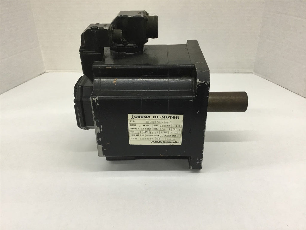 Okuma BL-MC100J-30S Encoder 3kW 133V 3000RPM 8 Pole 3 PH 200 Hz