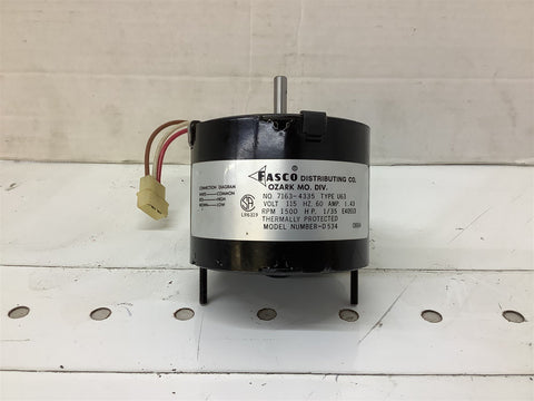 Fasco D534 Motor 1/35HP 115V 1500RPM 60HZ 1.43AMP