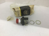 Allen-Bradley 800T-FX6A5 Oil Tight Push-Pull Unit Red Cap 2 Position
