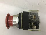 Allen-Bradley 800T-FX6A5 Oil Tight Push-Pull Unit Red Cap 2 Position