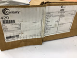 Century 420 AC Motor 1/10 1/15 1/20 Hp 115 V 1800 Rpm 4P Fr 4.3 1 Ph 60 Hz CCWLE