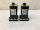 Macromatic SS 51622-10B Timing Relay 120 V 10 Amps Lot of 2 with Base