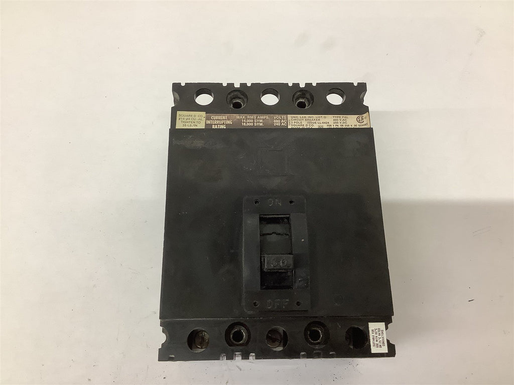 Square D Circuit Breaker FAL34030 18000 Amps 240VAC